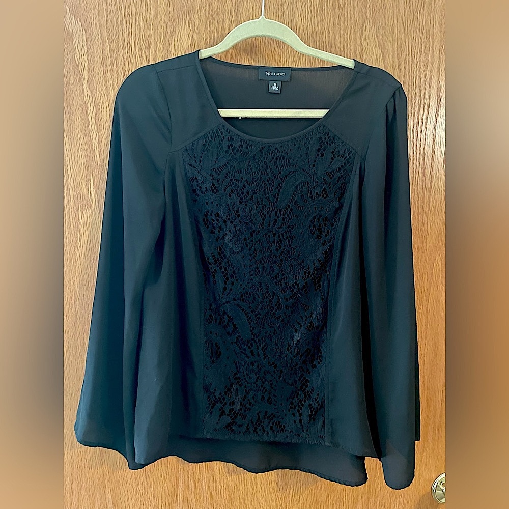 Black lace blouse